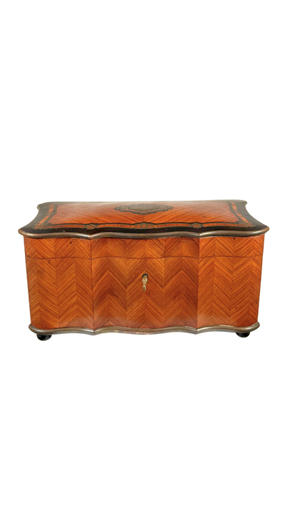 Antique Marquetry Tea Caddy
