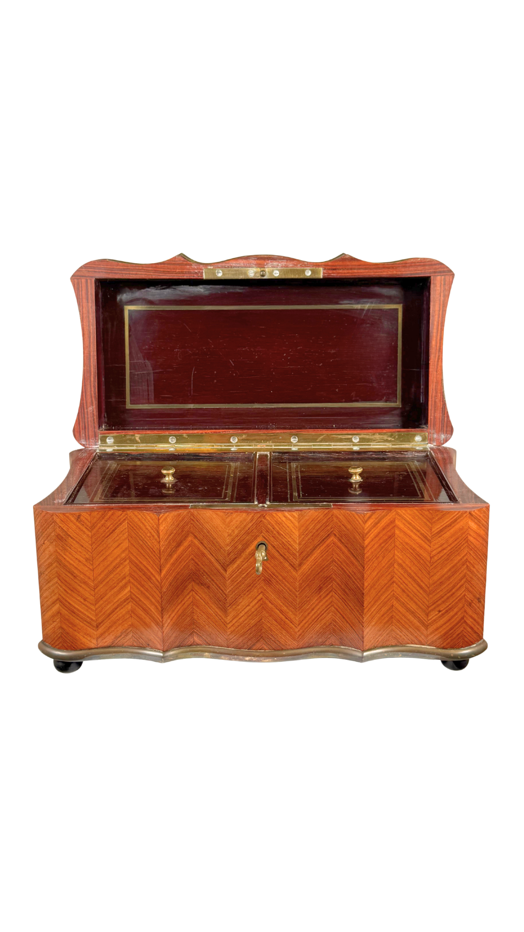 Antique Marquetry Tea Caddy