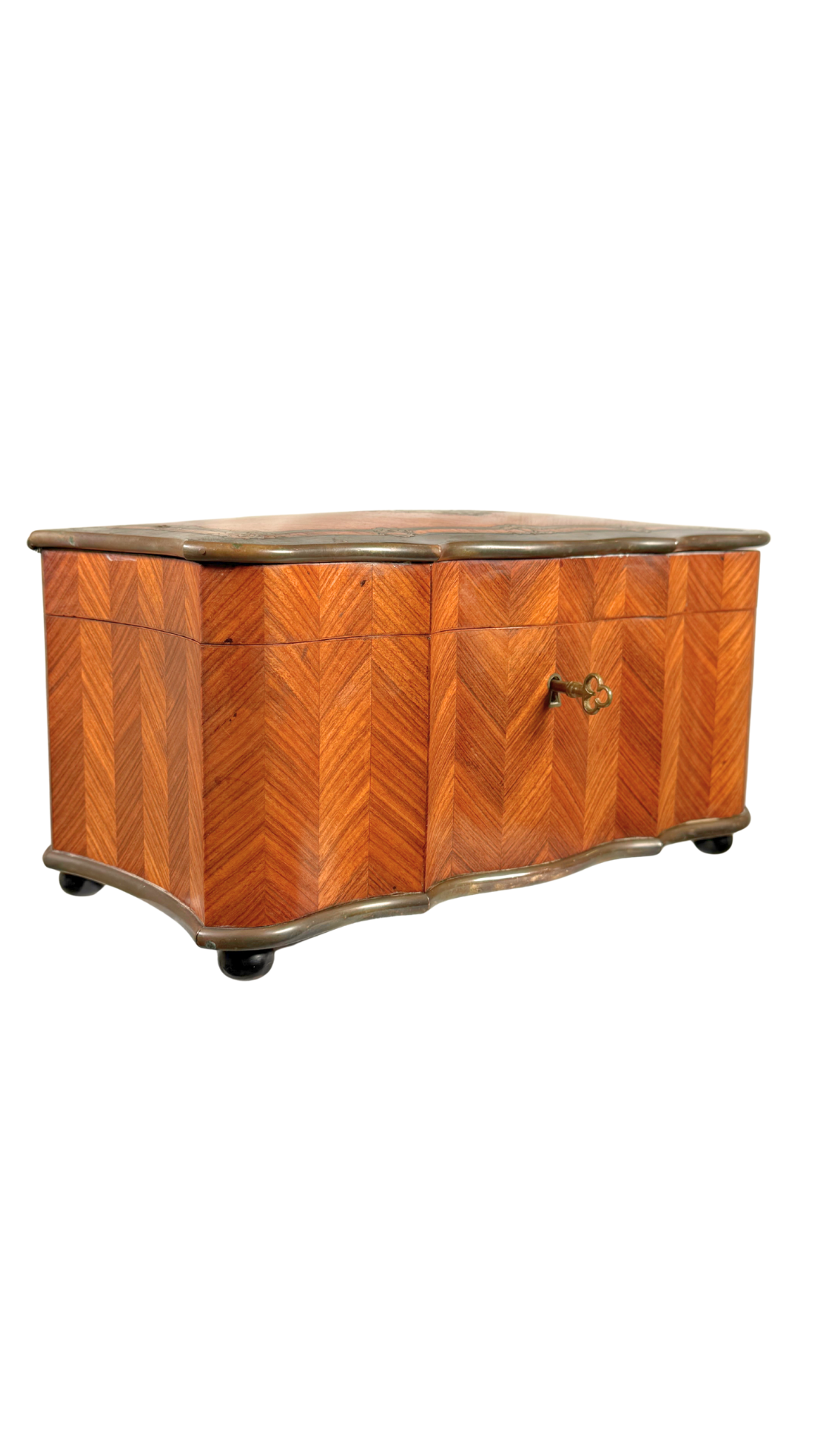 Antique Marquetry Tea Caddy