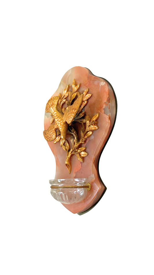 Holy Water Font with Dove Motif