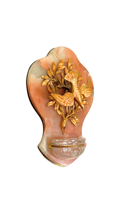 Holy Water Font with Dove Motif