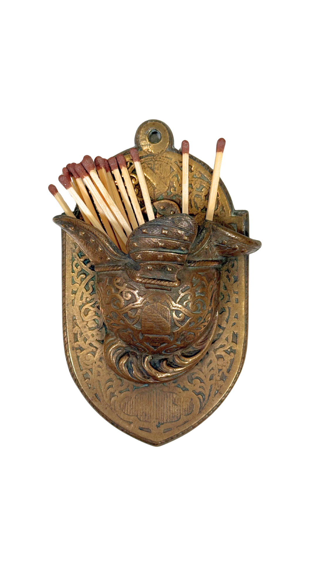 Antique Brass Helmet Match Strike