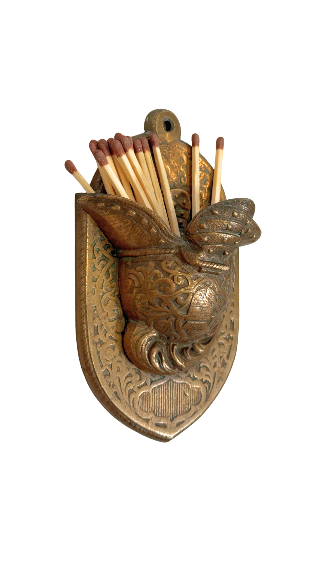 Antique Brass Helmet Match Strike