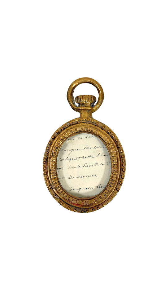 Antique Gilt Brass Oval Frame