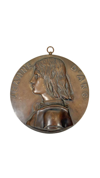 Bronze Medallion of Jeanne d’Arc by Chapu