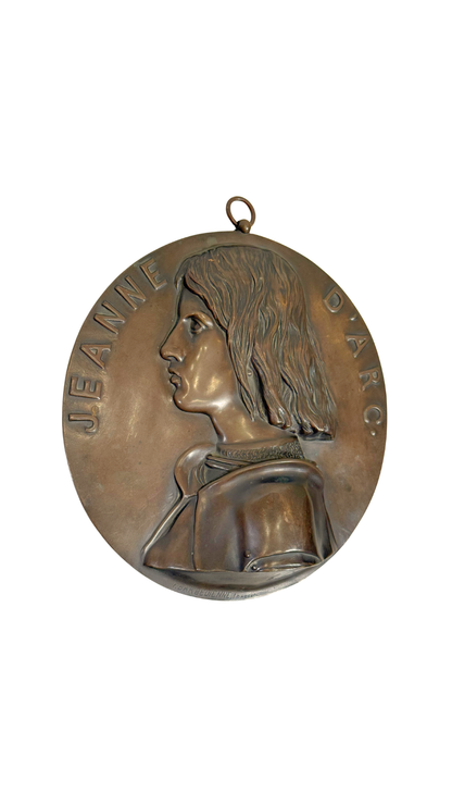 Bronze Medallion of Jeanne d’Arc by Chapu