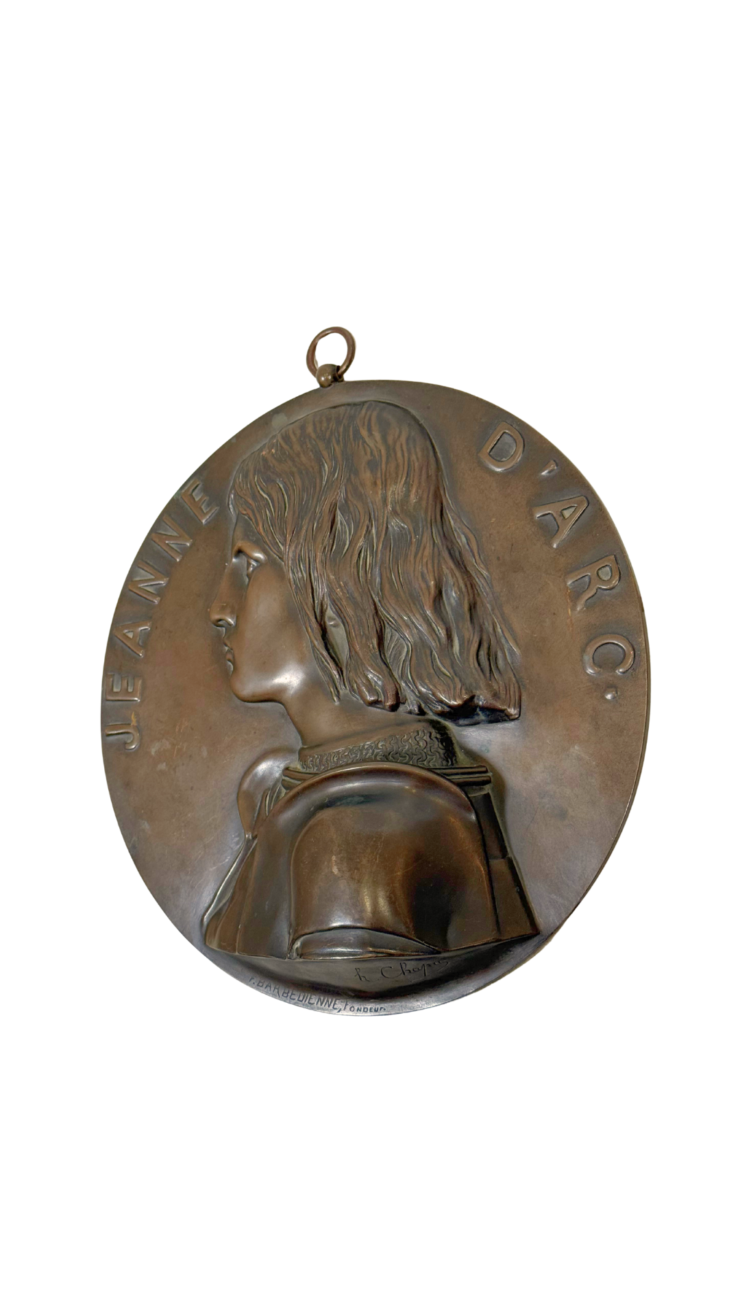 Bronze Medallion of Jeanne d’Arc by Chapu