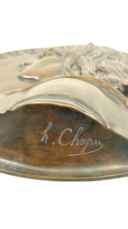 Bronze Medallion of Jeanne d’Arc by Chapu