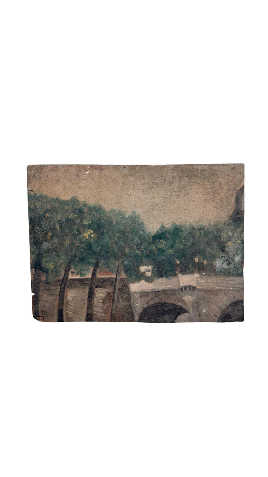 River Landscape on Panel