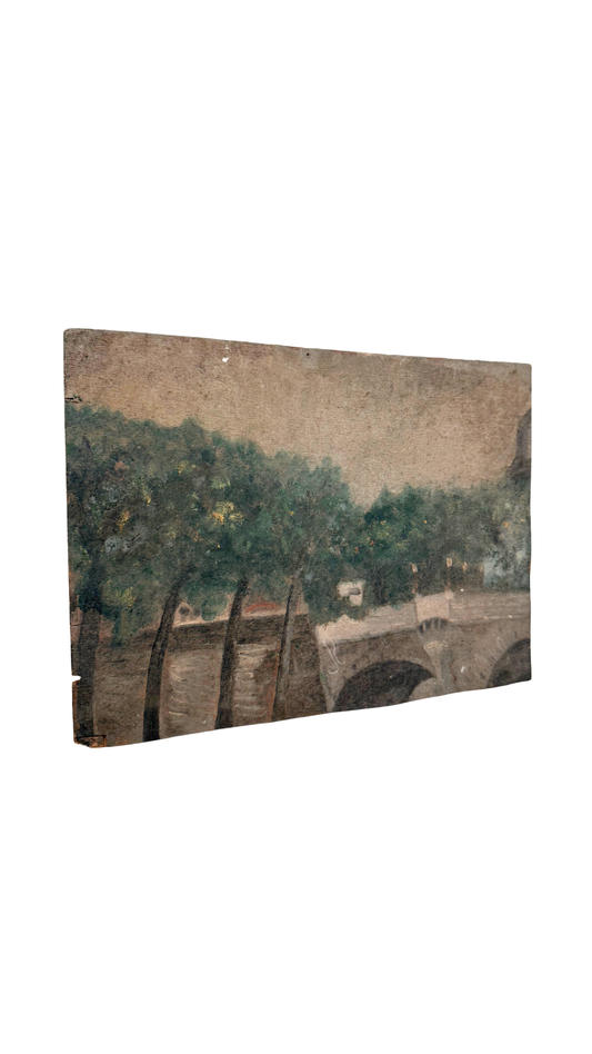 River Landscape on Panel