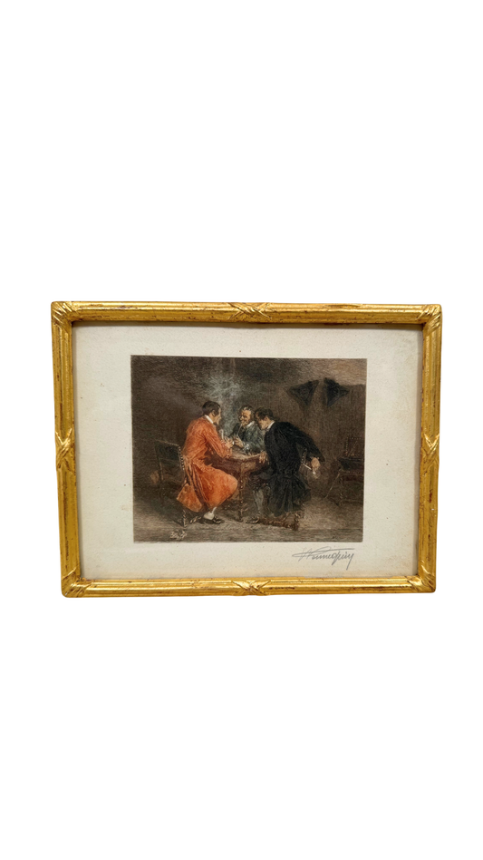 Framed Genre Etching