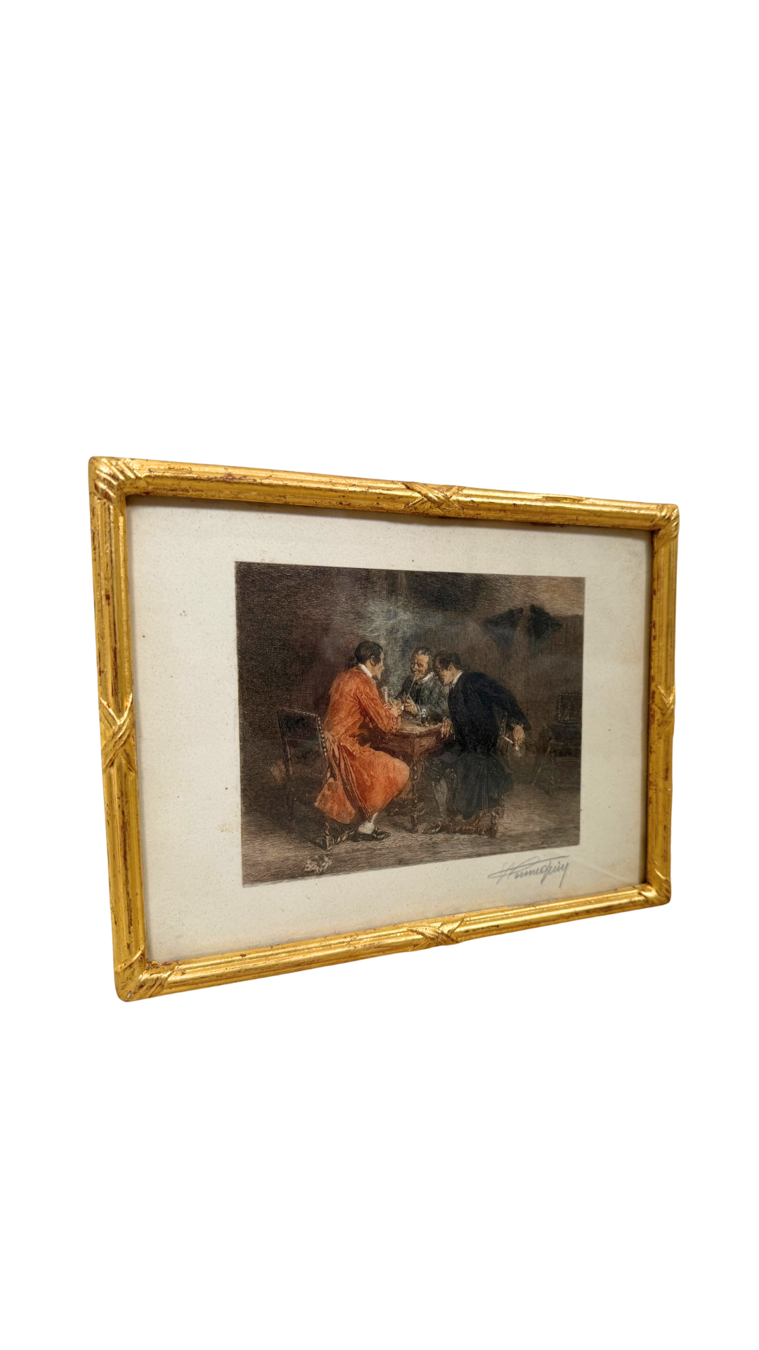 Framed Genre Etching