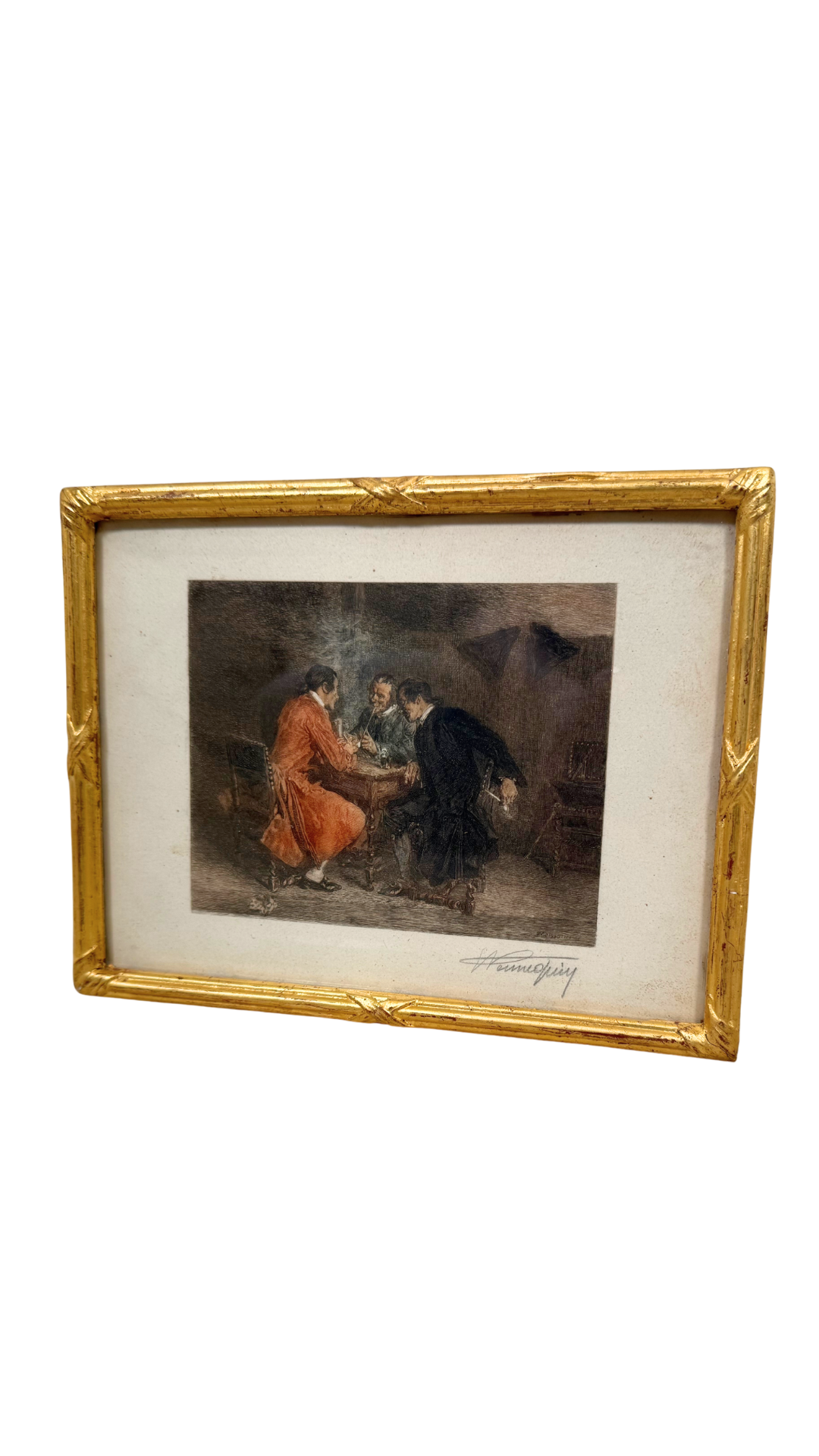 Framed Genre Etching