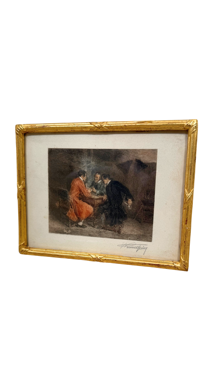 Framed Genre Etching