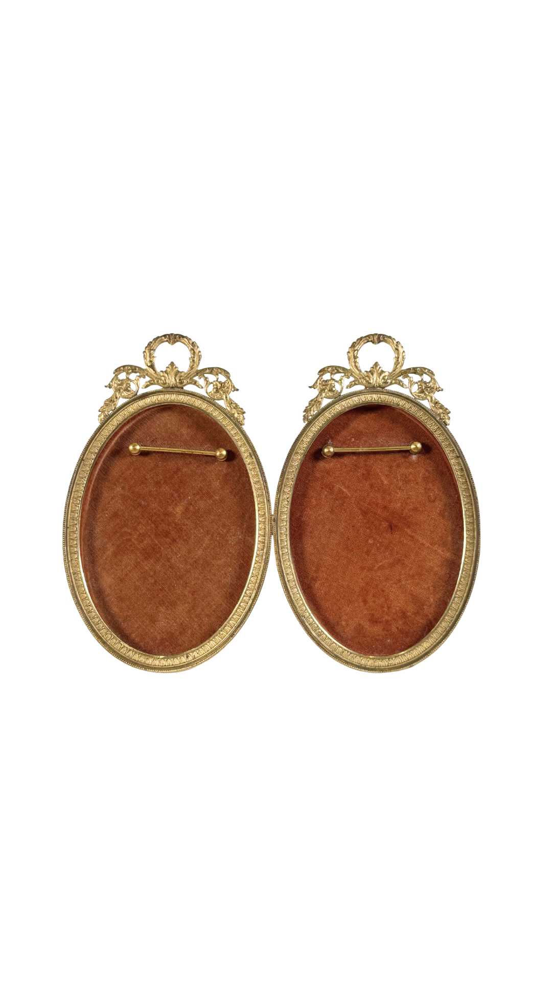 French Dual Oval Gilt Bronze Tabletop Frame