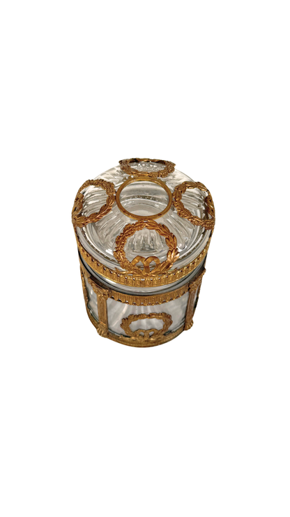 French Cut Crystal & Gilt Bronze Jar
