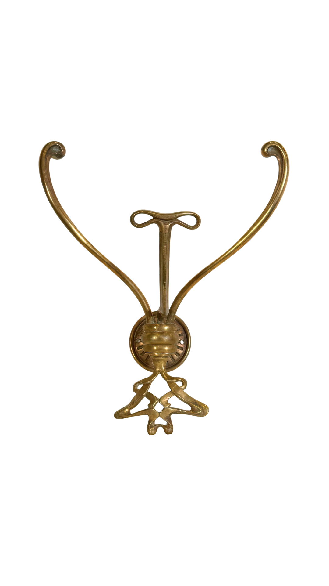 Sculptural Brass Wall Hook