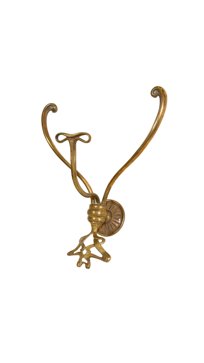 Sculptural Brass Wall Hook