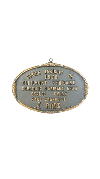 French Agricultural Plaque - Sheep