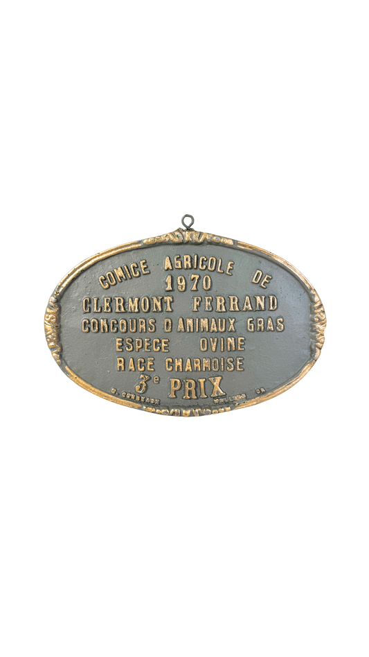 French Agricultural Plaque - Sheep