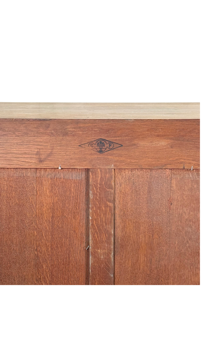 French Walnut Buffet with Carved Garland Doors