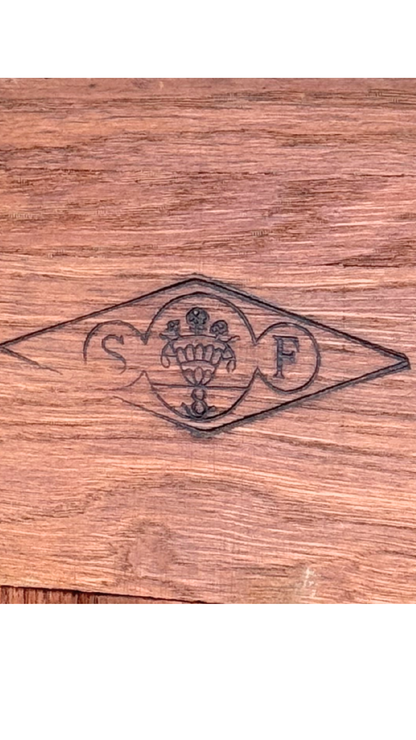 French Walnut Buffet with Carved Garland Doors