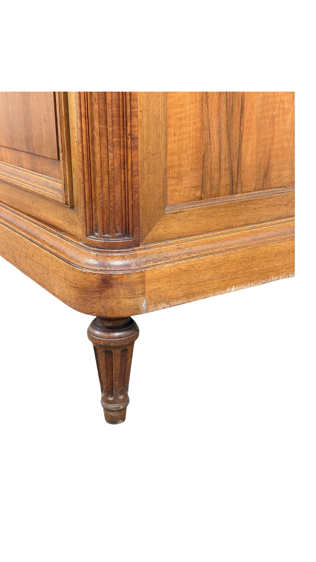 French Walnut Buffet with Carved Garland Doors