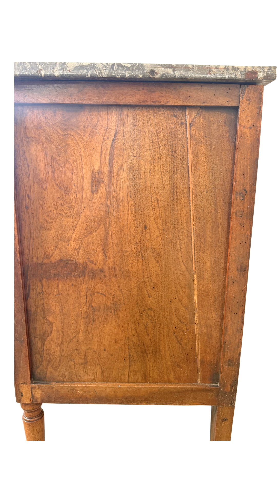 Petite French Walnut Commode with Marble Top