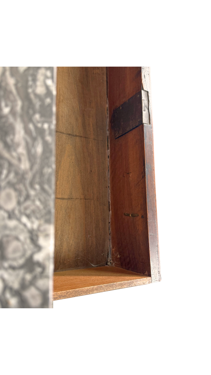 Petite French Walnut Commode with Marble Top