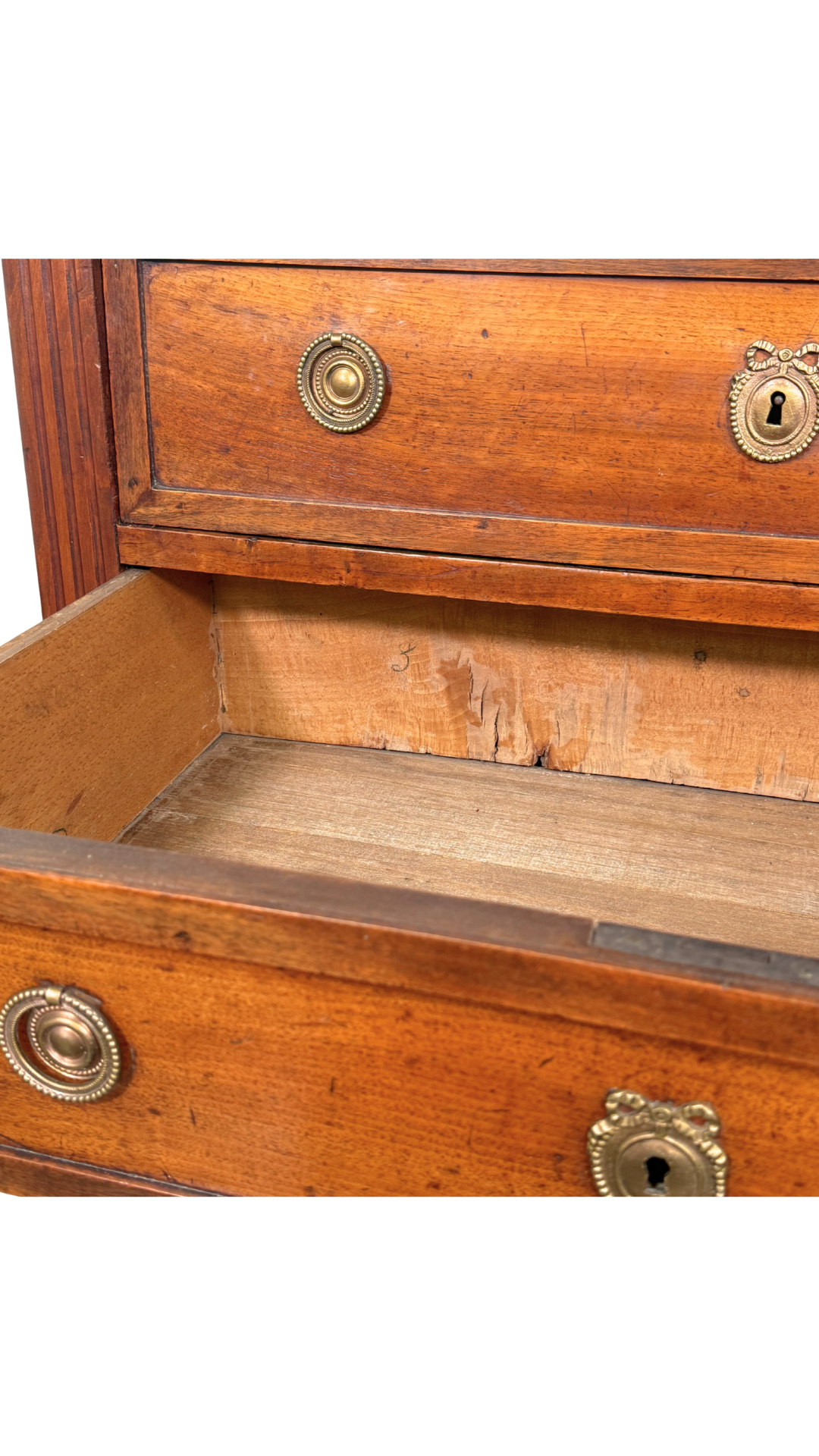 Petite French Walnut Commode with Marble Top