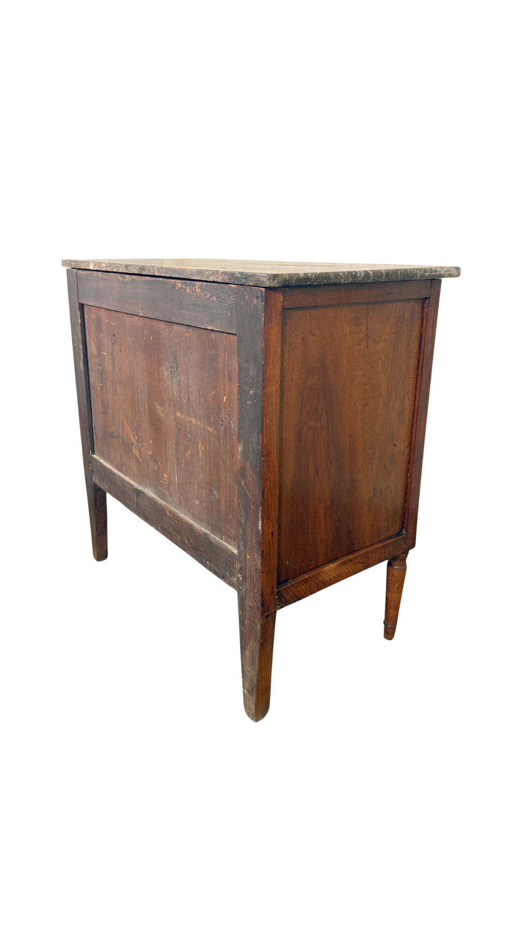 Petite French Walnut Commode with Marble Top