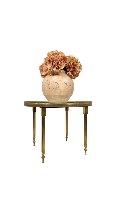 French Brass & Marble Gueridon Table