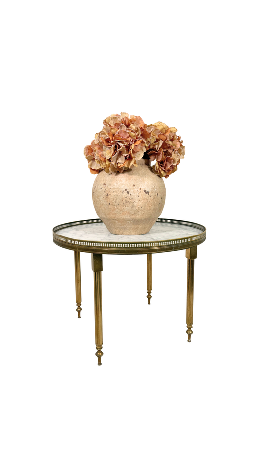 French Brass & Marble Gueridon Table