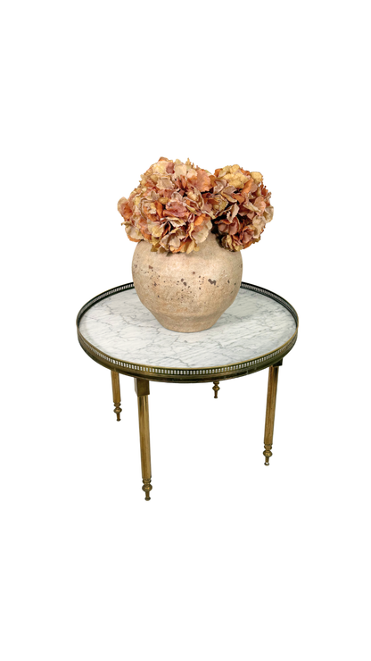 French Brass & Marble Gueridon Table