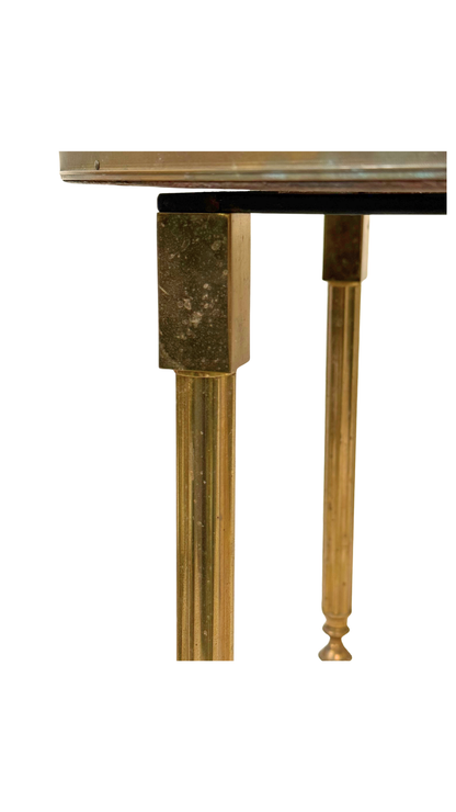 French Brass & Marble Gueridon Table