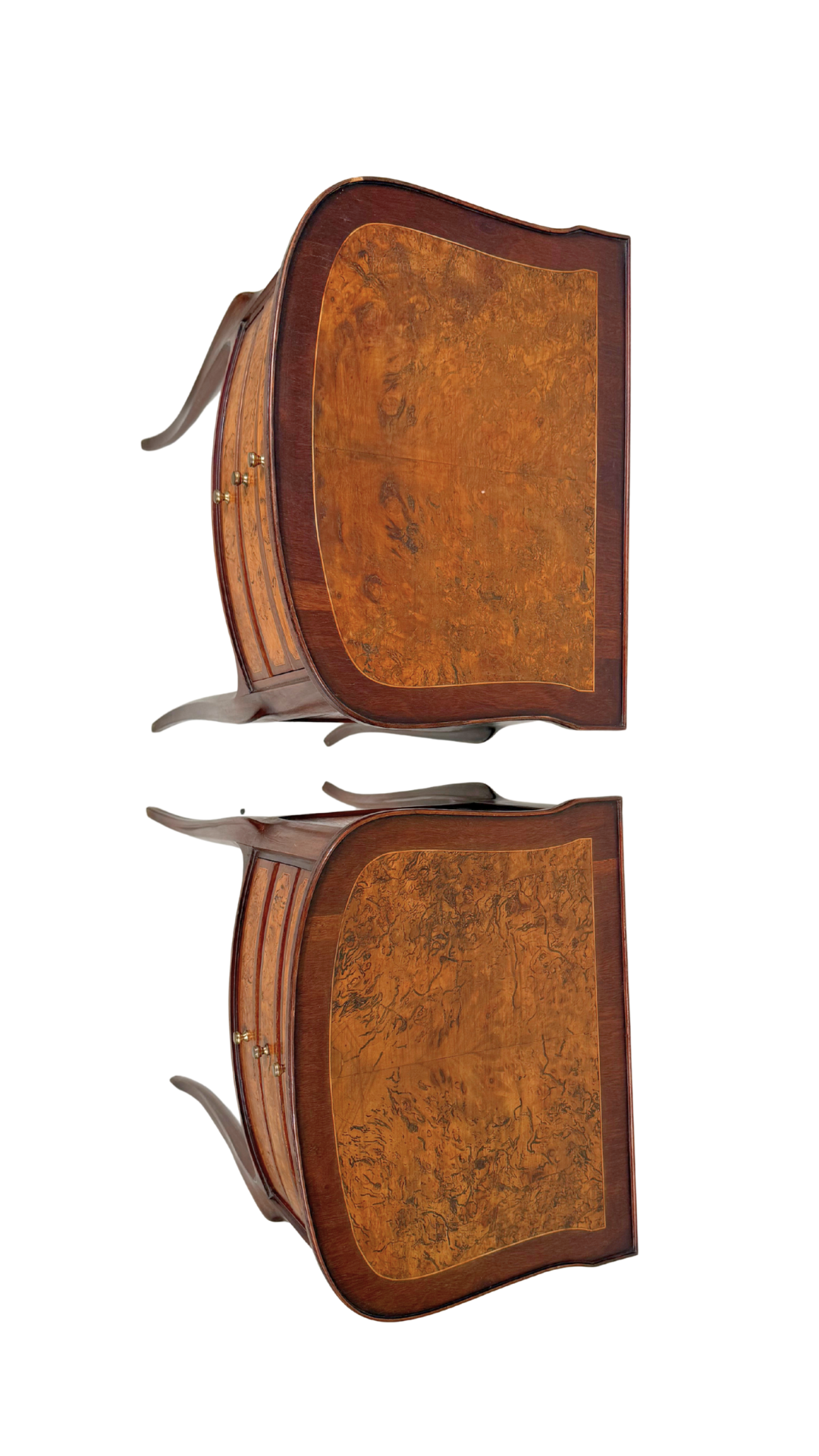 Louis XV–Style Nightstands with Burl Veneer Panels