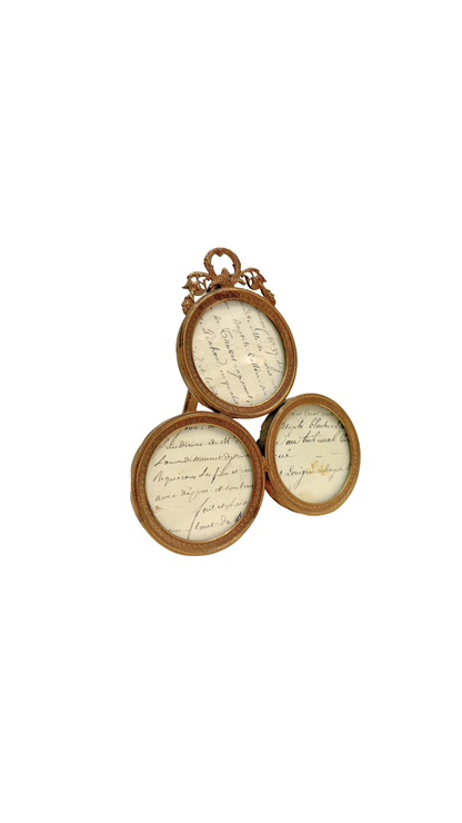 Antique French Triple Oval Frame