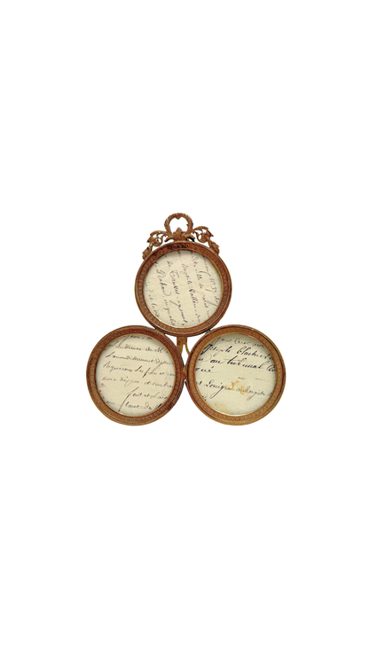Antique French Triple Oval Frame