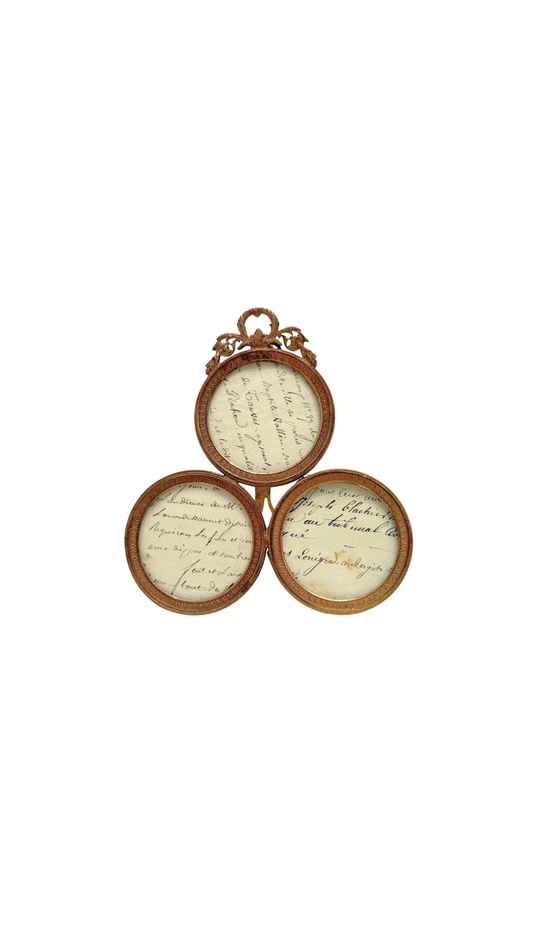 Antique French Triple Oval Frame