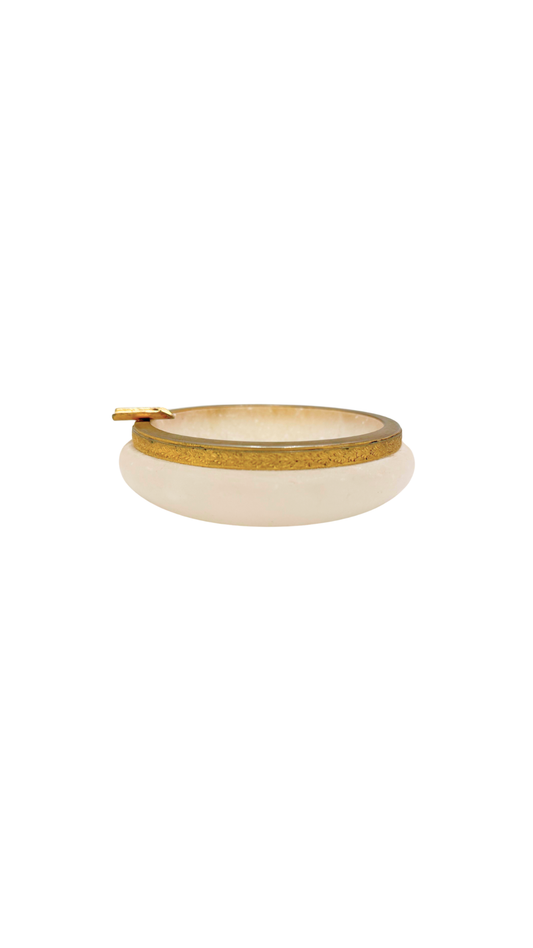 Alabaster Ashtray with Gilt Rim