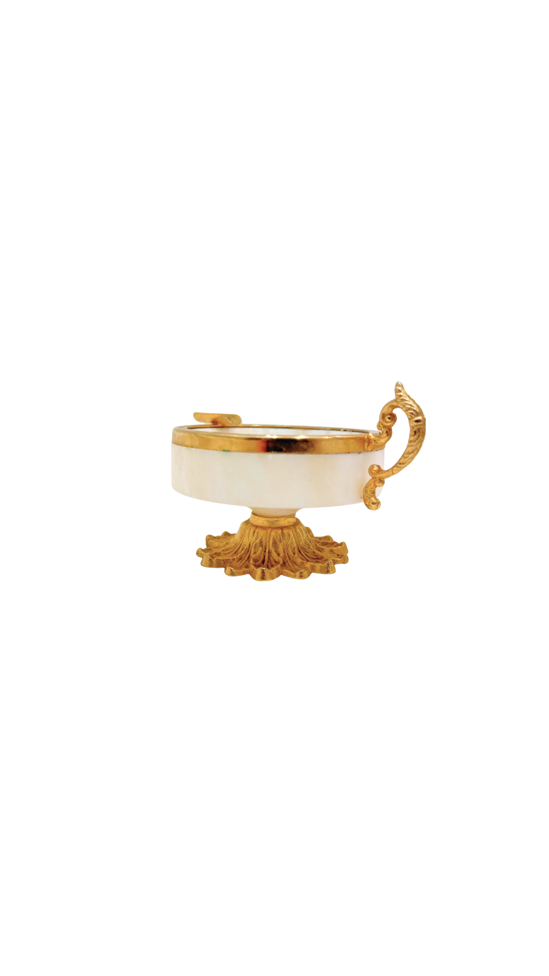 Alabaster & Gilt Bronze Ashtray