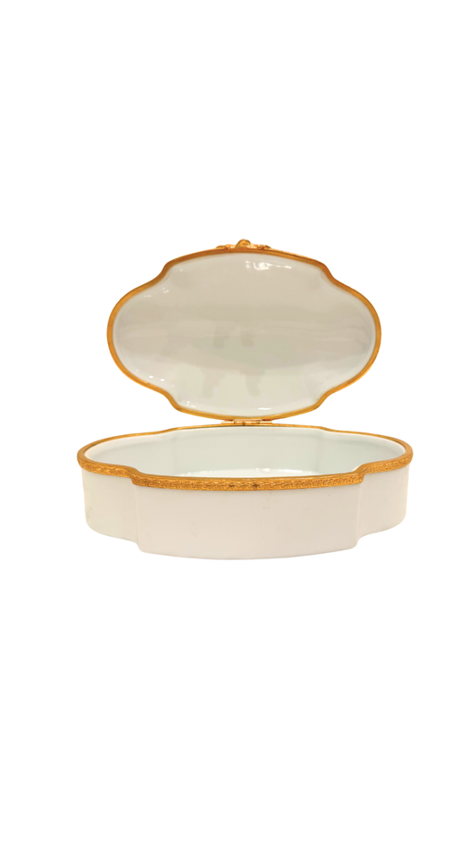 Limoges Porcelain Box with Gilt Mounts