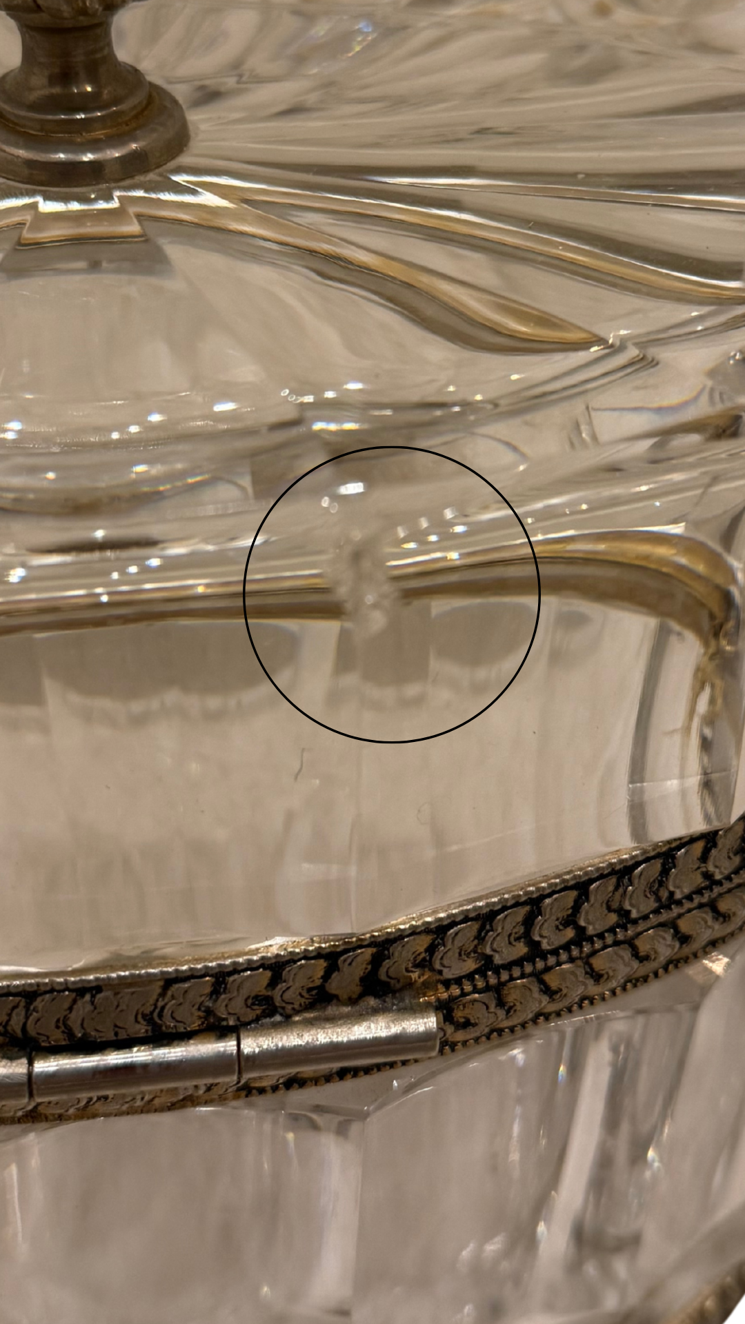 French Cut Crystal Presentation Box (Signed)