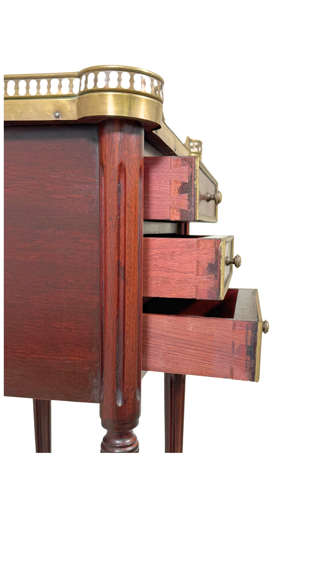 Pair of Louis XVI Marble-Top Bedside Tables