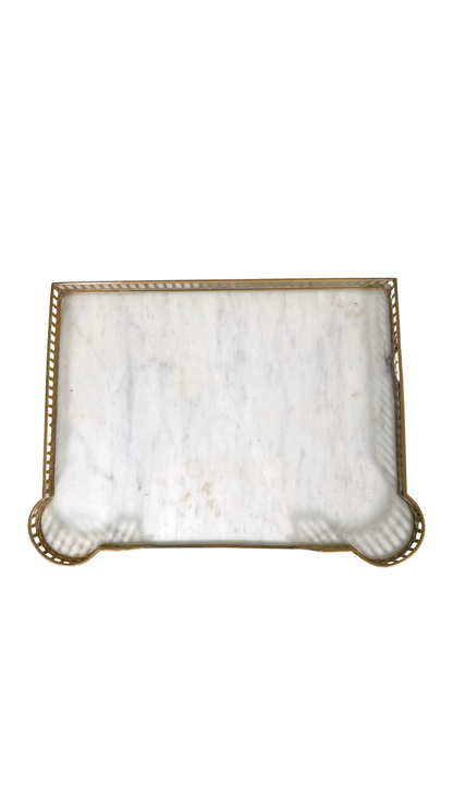 Pair of Louis XVI Marble-Top Bedside Tables