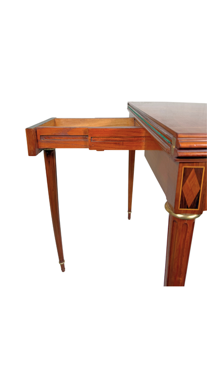 Louis XVI Demi-Lune Game Table