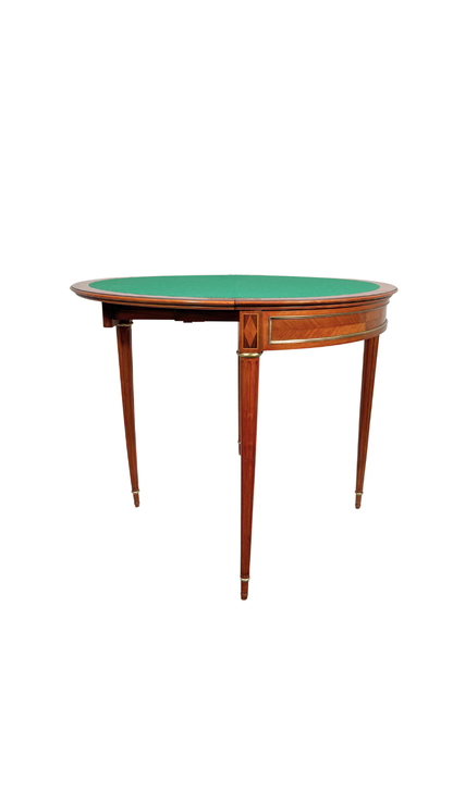 Louis XVI Demi-Lune Game Table
