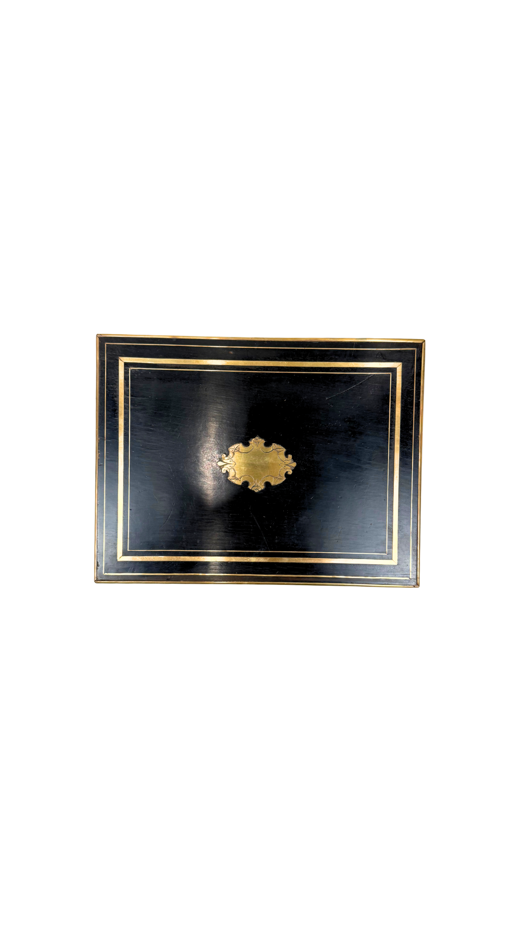 Napoléon III French Ebonized Game Box with Key