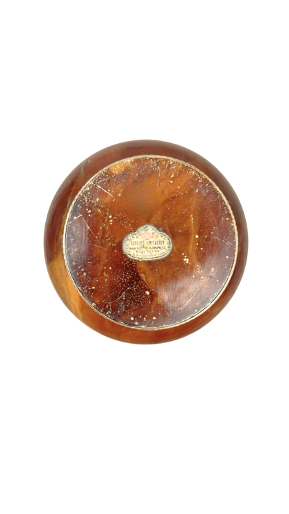 Alabaster Box with Brass Trim