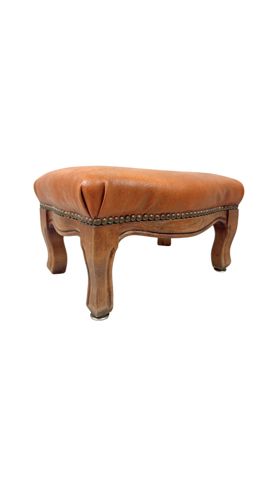 French Leather Footstool